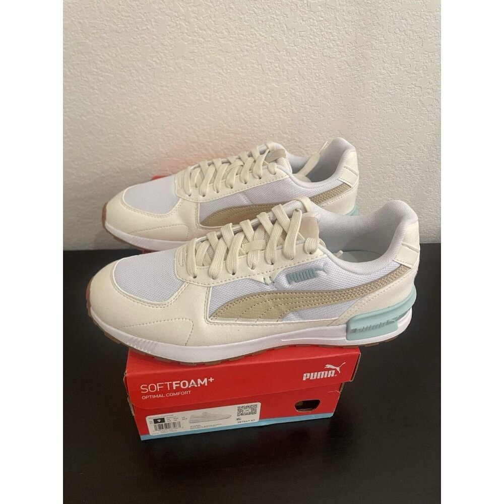 Puma Womens Size 9‎ White Gravition Low Top Lifestyle Shoes Multicolor 387067-57